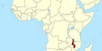 Карта Малави расположение на карте Африки