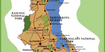 Карта Малави и окружающих стран